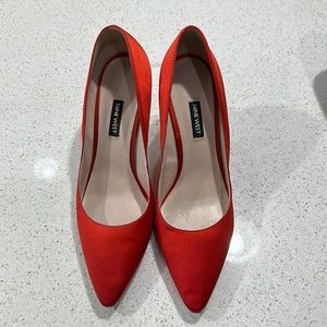 Nine West ~ Emmala Purple Satin Pointy Toe Pump